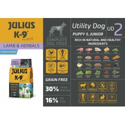 JULIUS K9 UD1 Puppy & Junior Lamb & Herbals 340g Beutel