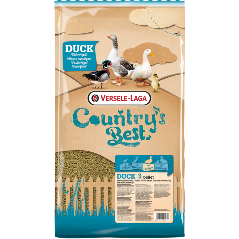 COUNTRY´S BEST Wassergeflügel Duck 3 Pellets 5kg Beutel