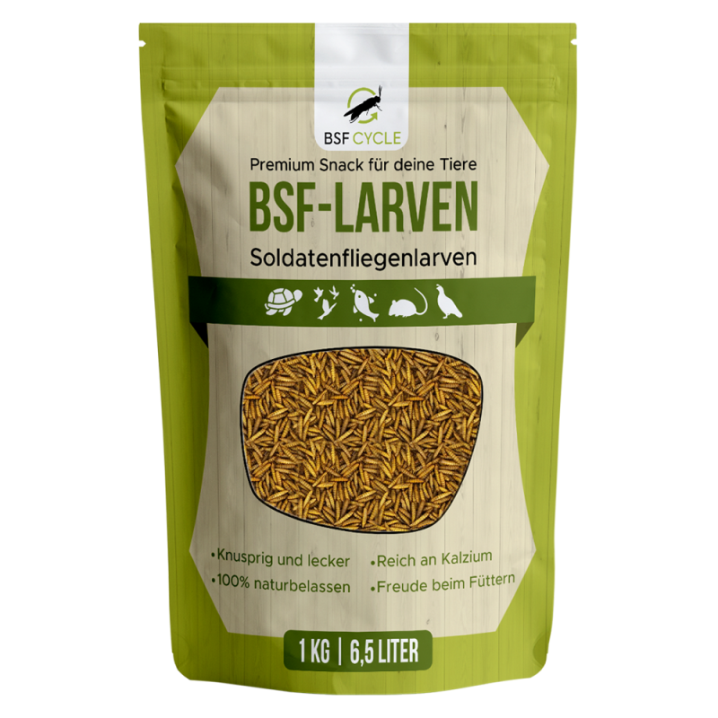 HAPPY FARMS Soldatenfliegenlarven 1kg Beutel