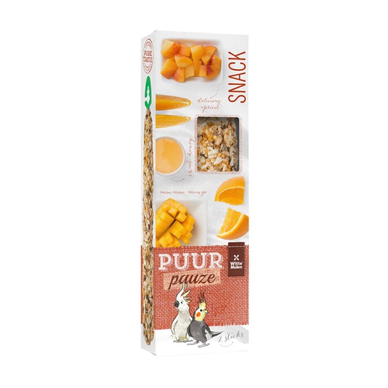 PUUR Pauze Sticks Großsittich&Kakadu Früchte&Honig 2Stk 140g Packung