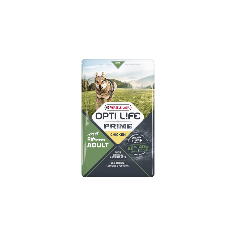 OPTI LIFE PRIME Dog Adult Chicken 12,5kg Sack