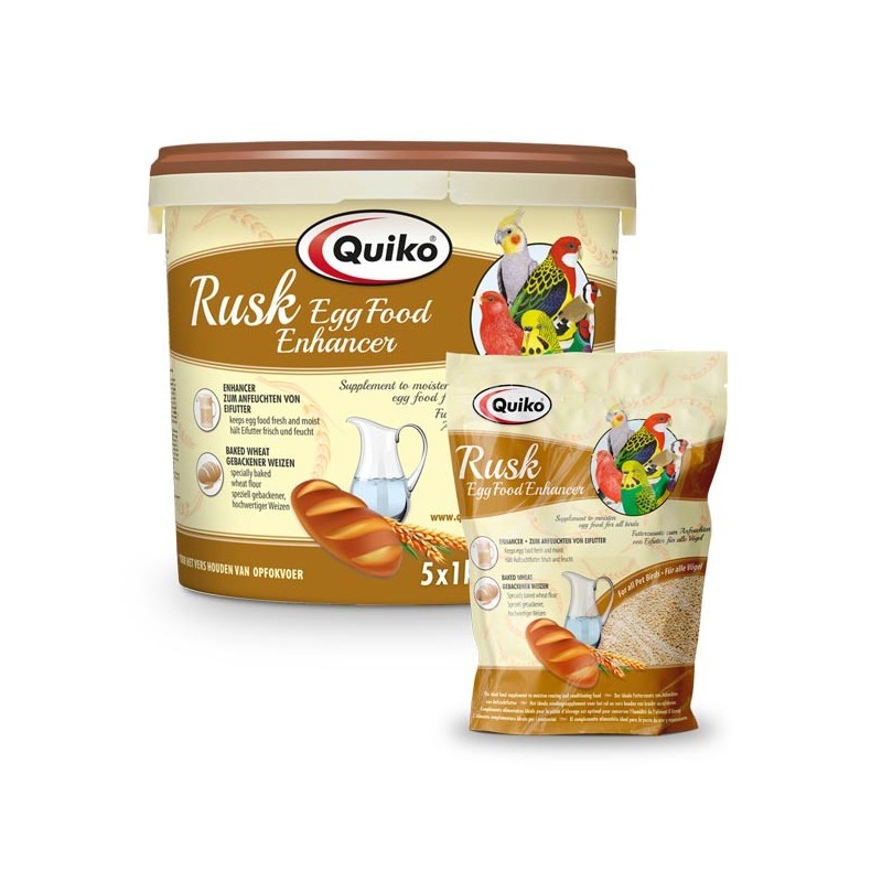 QUIKO Rusk Spezialfutterzusatz Ziervögel 5kg Eimer