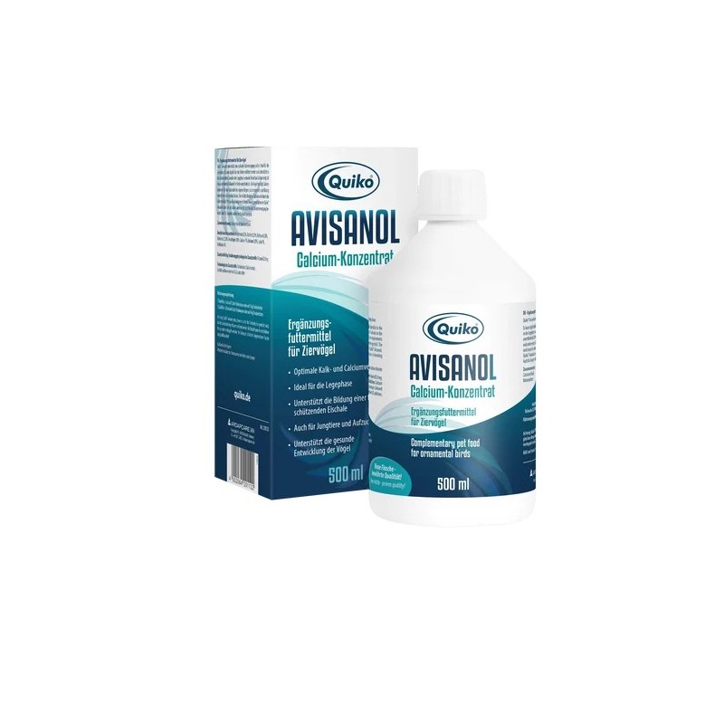 kópia z QUIKO Avisanol Calcium-Konzentrat Unterstützt täglichen Calciumbedarf bei Ziervögeln 1000ml Flasche
