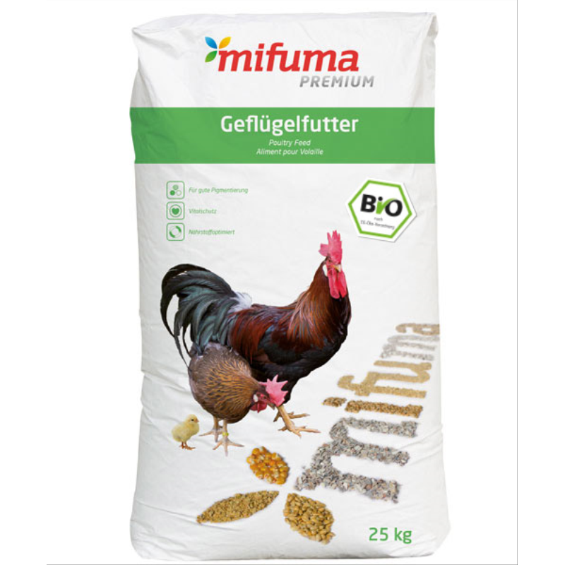 MIFUMA Geflügel Natur Körnermix Bio Qualität 25kg Sack