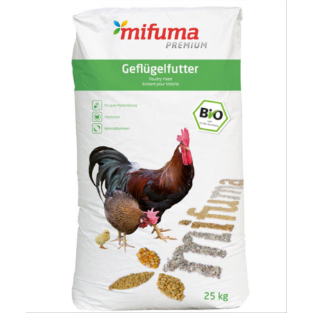 MIFUMA Geflügel Natur Körnermix Bio Qualität 25kg Sack