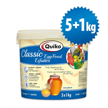 QUIKO Classic Eifutter gelb 5kg + 1kg gratis / Bundel-Pack