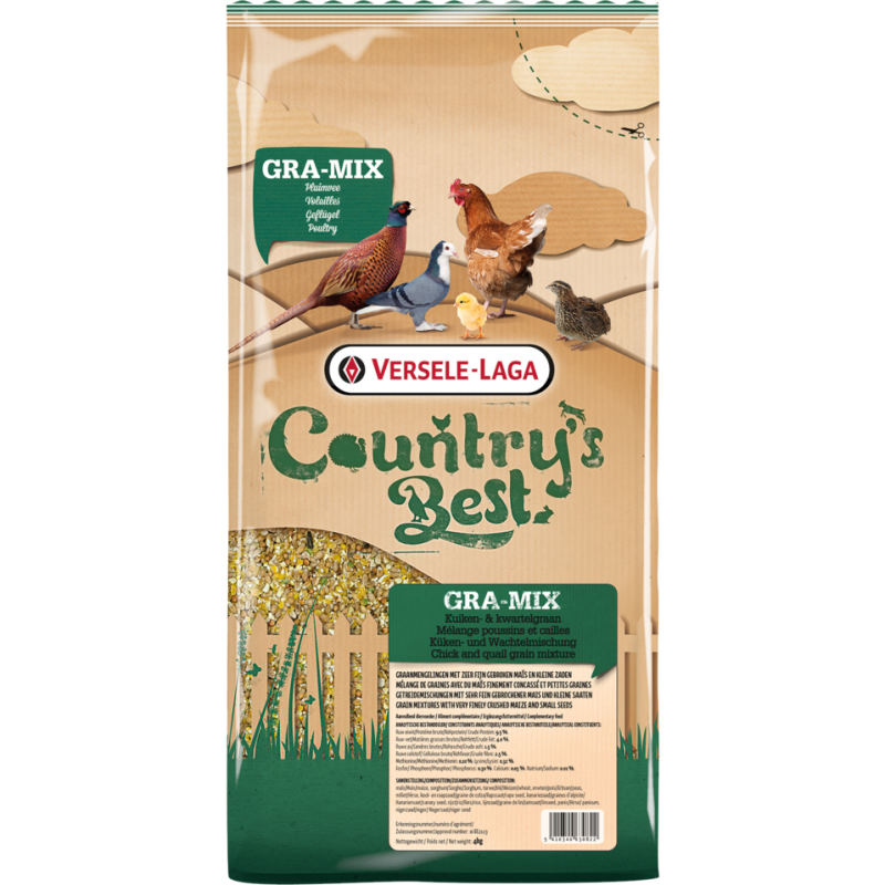 COUNTRY´S BEST Hühner Gra Mix Küken & Wachtelmischung 4kg Beutel