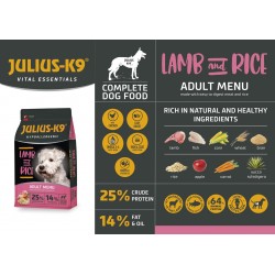 JULIUS K9 HighPremium Adult Hypoallergenic Lamb&Rice 12kg Sack