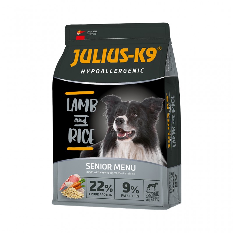 JULIUS K9 HighPremium Senior/Light Hypoallergenic Lamb&Rice 12kg Sack